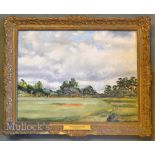 SPENCER – Aldeburgh Golf Course and Players oil on canvas signed and dated 1951 – image 13.25 x 17.