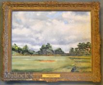 SPENCER – Aldeburgh Golf Course and Players oil on canvas signed and dated 1951 – image 13.25 x 17.