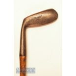 The Paxie Myles patent round backed left hand cleek stamped with the US and British Patent mark to