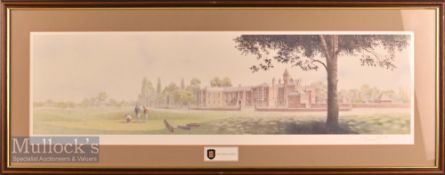 William Geldart signed ltd ed colour golf print - “Vale Royal Abbey” signed by the artist in