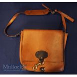 1972 Munich Olympics Leather Satchel Bag with strap, stamped to inside Fiat Munchen 1972 with