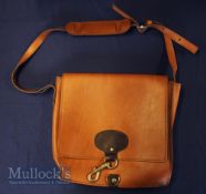 1972 Munich Olympics Leather Satchel Bag with strap, stamped to inside Fiat Munchen 1972 with