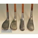 4x Assorted Alloy mallet head putters including 2x Braid Mills models, Long Nose Y model and a WB
