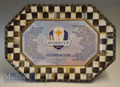 2014 The 40th Ryder Gleneagles Cup - Mackenzie-Childs USA large decorative serving platter – hand