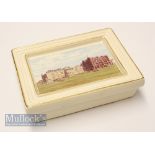 Bill Waugh Golf Royal English Porcelain Card Box with ‘The Royal & Ancient Clubhouse St Andrews’ and