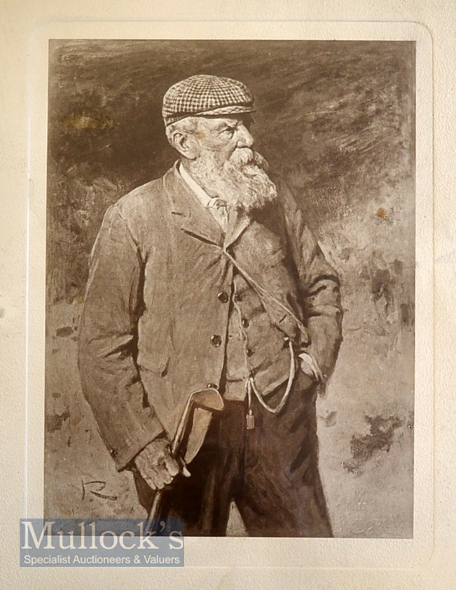 SIR GEORGE REID (1841-1913) after – a gravure of “Tom Morris” first publ’d in 1893 laid down on card