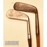 2x Tom Morris St Andrews Autograph and Portrait clubs – Zenith wry neck putter and no.2 iron which