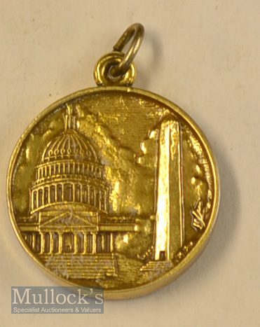 1976 US 58th PGA Championship players gilt medal – played at The Congressional Country Club Bethesda - Image 2 of 2
