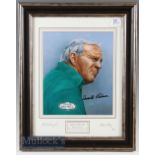 Artist Proof No.1 Arnold Palmer Signed colour golf print Signed by the Artist Bill Waugh –