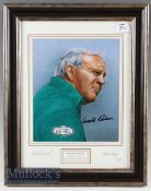 Artist Proof No.1 Arnold Palmer Signed colour golf print Signed by the Artist Bill Waugh –