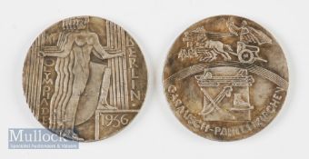 1936 Berlin Olympics Replica Participation Medal issued at the time with similar 1936 Winter