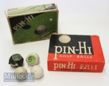 Collection of North British Rubber Co Ltd Pin-Hi Golf Balls and golf ball boxes (6) – 2x makers