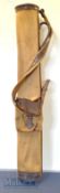 Period canvas and leather golf club carry bag made by the Castle Golf Co with internal steel