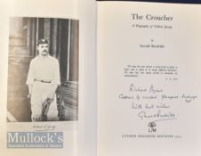 Gerald Brodribb Signed ‘The Croucher’ Cricket Book HB with DJ 1st ed in as new condition