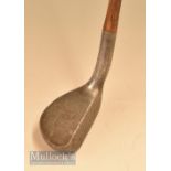 Standard Golf Co Mills Pat “B M” model flat lie Bent Neck alloy mallet head putter – original full