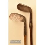 Pair of good niblicks a Maxwell model stamped HL Curtis with traditional wide sole and oversized