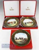 3 Spode Antique Golf Series Limited Edition Plates each an edition of 2,000 incl no.1 numbered