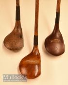 3x Assorted woods including T Auchterlonie large head driver, Anderson Golf Co strip top driver, and