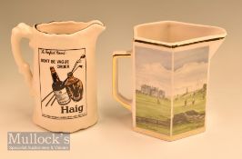 Pointers of London Ceramic Jug with Bill Waugh Artwork of St Andrews height 15cm, with later 20th