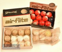 Spalding Air-flite wrapped golf balls in original box (10) plus a selection of various vintage