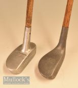 2x Alloy putters including a Schenectady style model A by the St Andrews Golf Co centre shaft