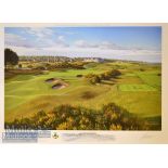Graeme Baxter and Padraig Harrington signed Open Golf Championship ltd ed colour golf print - 2007