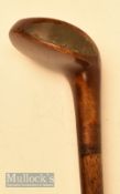 Unnamed small head socket persimmon driver style golf walking stick with horn sole and back lead