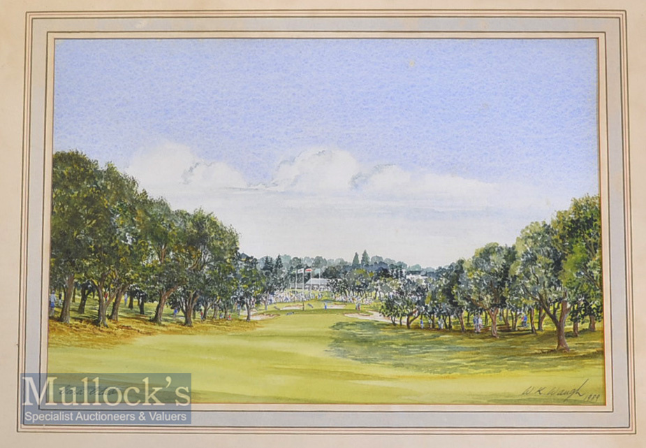 WAUGH, BILL – 1989 – 18th Hole Casa Club Valderrama - watercolour signed and dated – venue for the