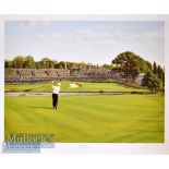 Graeme Baxter signed colour golf print – famous scene from The 1989 Belfry Ryder Cup titled “The