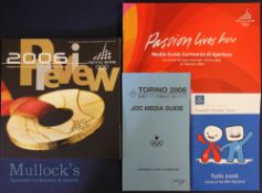 2006 Turin Winter Olympics Programmes (4) opening ceremony media guide, official preview and 2