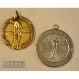 2x Interesting American Medals – rare 1913 Coal Trade Golf Association winners medal engraved on the