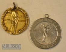 2x Interesting American Medals – rare 1913 Coal Trade Golf Association winners medal engraved on the