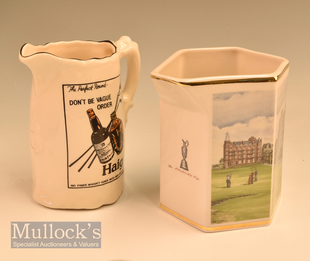 Pointers of London Ceramic Jug with Bill Waugh Artwork of St Andrews height 15cm, with later 20th - Image 2 of 2