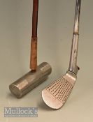 2x interesting steel shafted clubs – Patent “Whole in One” adjustable iron and Solid metal