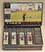 Tiger Woods Collector Series 2 Nike Golf Balls - 12x balls within decorative tin, some wear to tin