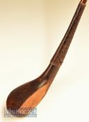 Walter Anderson of Royal Blackheath 1889 late long nose curved face brassie in dark stained