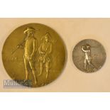 2x Interesting French Golf Club medals from 1920/30s – 1922 Golf de Chantilly silver Monthly medal