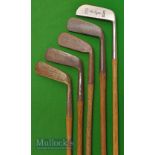 5x Assorted putters including a late stainless Ben Sayers Benny putter with ridge sole; C McDonald