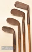 4x various very rusty anti shank irons to incl Tom Stewart Smiths Patent smf niblick, Fairlie’s