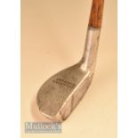 Spalding Youdes patent alloy mallet head putter with lead face insert fitted with a full length