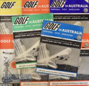 1956 Golf in Australia National Golf Magazine to include Jan, Feb, Mar, Apr, May, June, Aug, Oct –