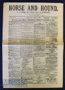 1884 Horse and Hound Newspaper first issue Vol.1 No.1, 16 page newspaper with advertisements to