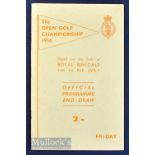 1954 Open Golf Championship Programme played at Royal Birkdale and won by Peter Thomson, Friday copy