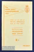 1954 Open Golf Championship Programme played at Royal Birkdale and won by Peter Thomson, Friday copy