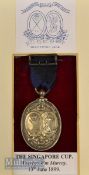 1899 Royal Blackheath Golf Club The Singapore Cup silver winners’ medal – c/w ribbon and won by