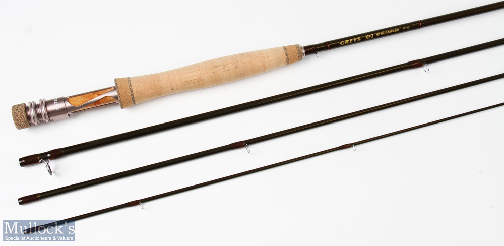 Fine Grey’s XF2 Streamflex carbon euro nymph 11ft fly rod 4pc line 3# appears unused with cordura - Image 2 of 2