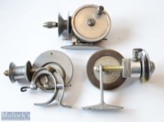 3x interesting Alloy Friction Threadline Reels – Very early Allcocks Patent No 276861 alloy reel