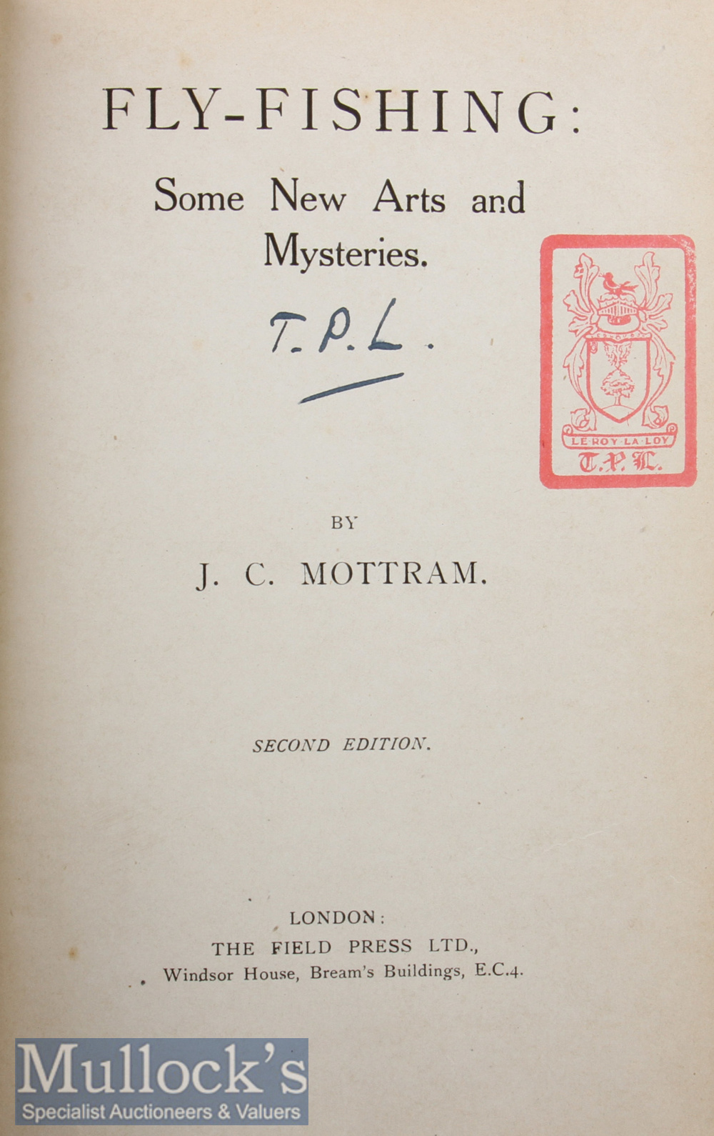 Mottram, J C – Fly Fishing, Some New Arts and Mysteries, c1921, 2nd edition illustrated in - Image 2 of 2