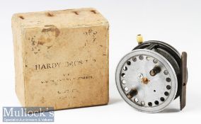 Hardy Bros England Super Silex 3 ½” Alloy Fly Reel and Box marked PW (Percy Walsh 1920-1954)