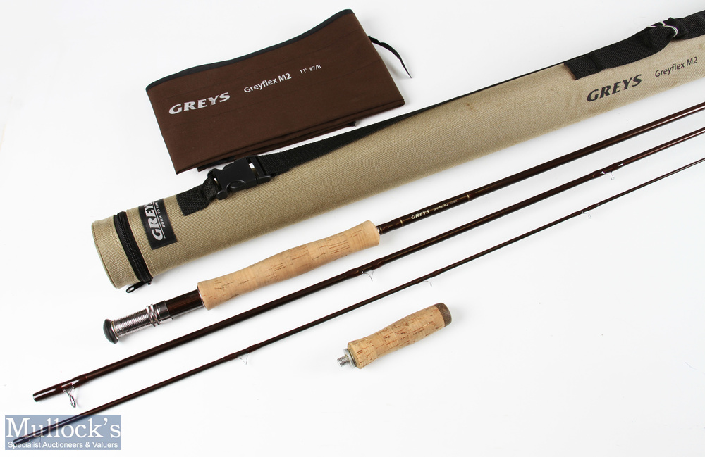 Grey’s Greyflex M2 fly rod 10ft 3pc 7/8 line with 4ins extension butt, light use in MCB and